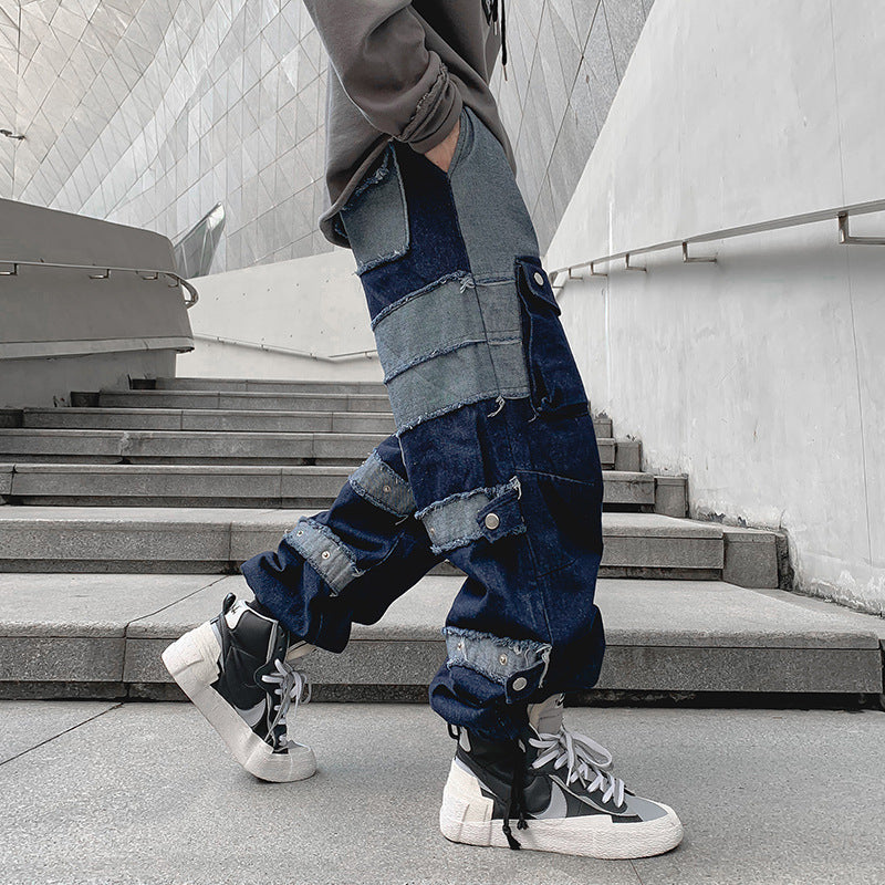 Ins Korean Style Stitching Trend Pants