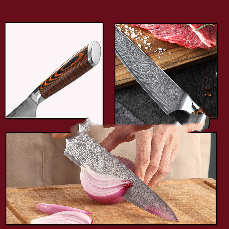 Pattern Steel Knife Damascus Knife Damascus Western Chef Sushi Knife 