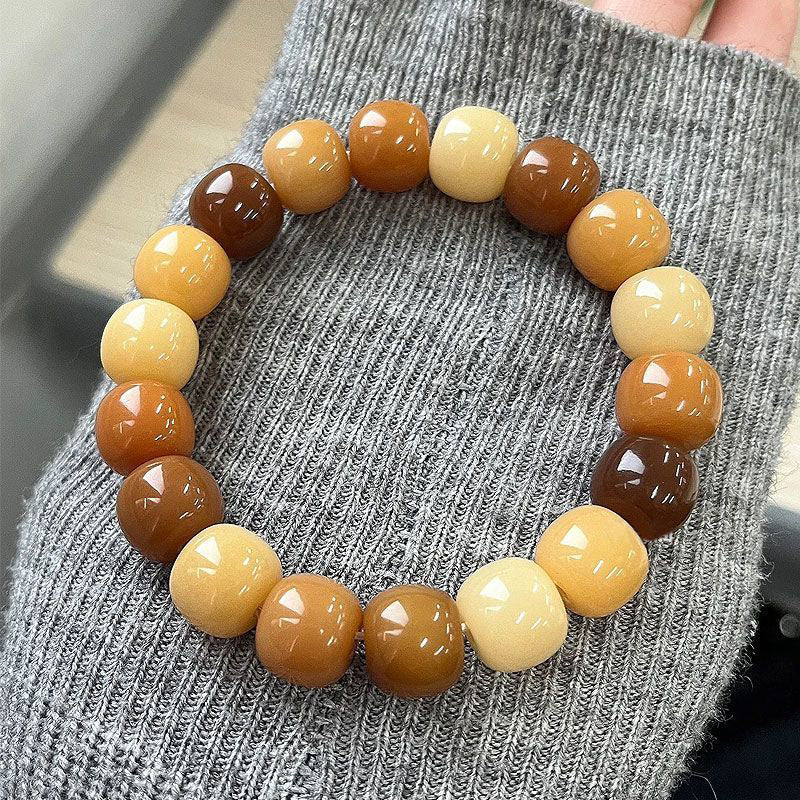 Gradient Bodhi Root Manju Buddha Beads Bracelet