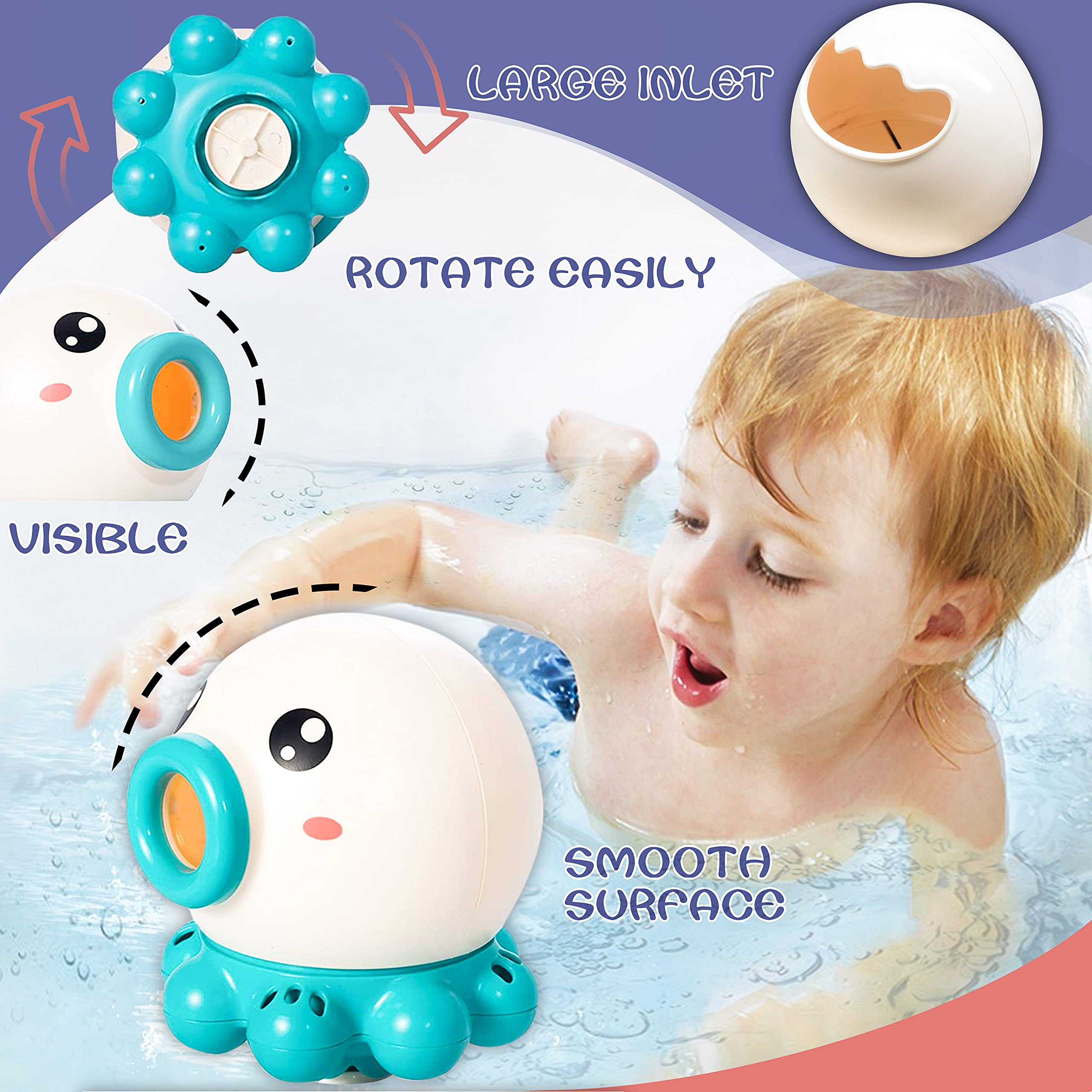 Octopus Fountain Bath Toy - Summer Water Fun for Kids 