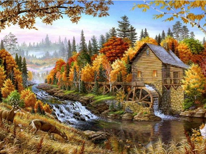 Home Decoration Landscape Cross  Diamond Painting