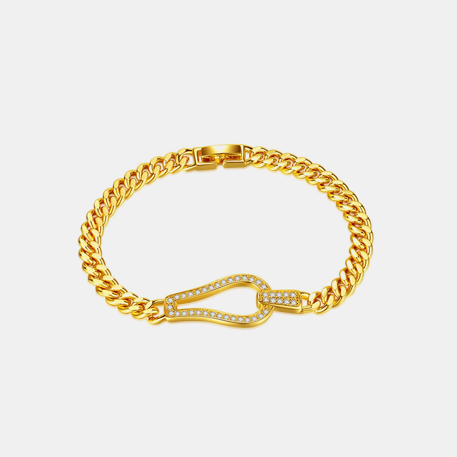 Gold-Plated Inlaid Zircon Bracelet 