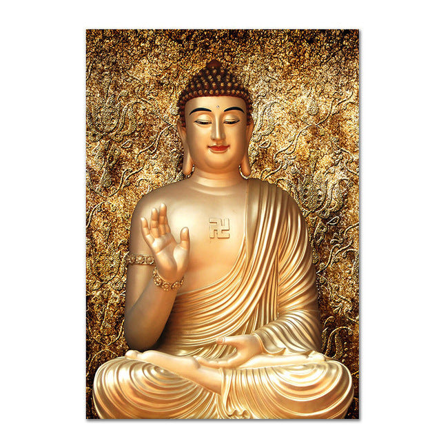 Art Oil Painting Buddha Decorative Wall Painting Living Room