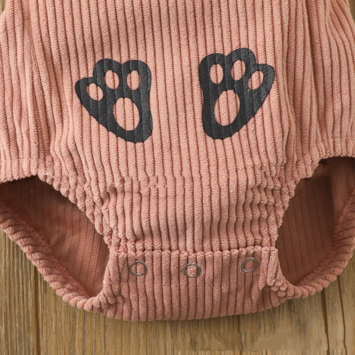 Baby Corduroy Bunny Strap Triangle Romper