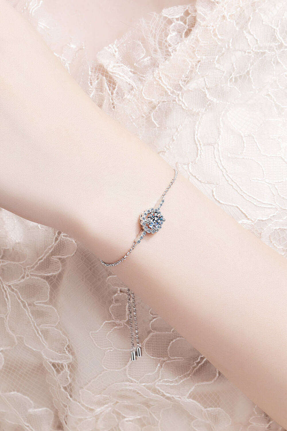 1 Carat Moissanite Chain Bracelet 