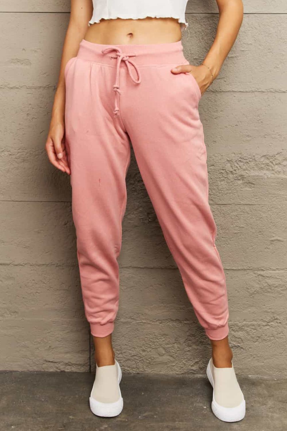 Ninexis Full Size Tie Waist Long Sweatpants 