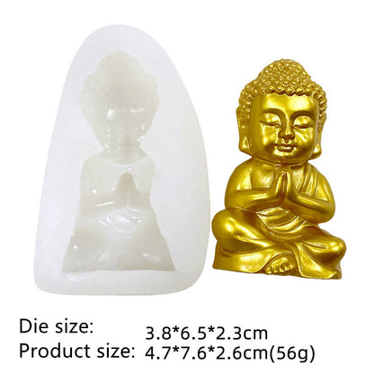 3D Maitreya Buddha Statue Tathagata Candle Aromatherapy Silicone Mold