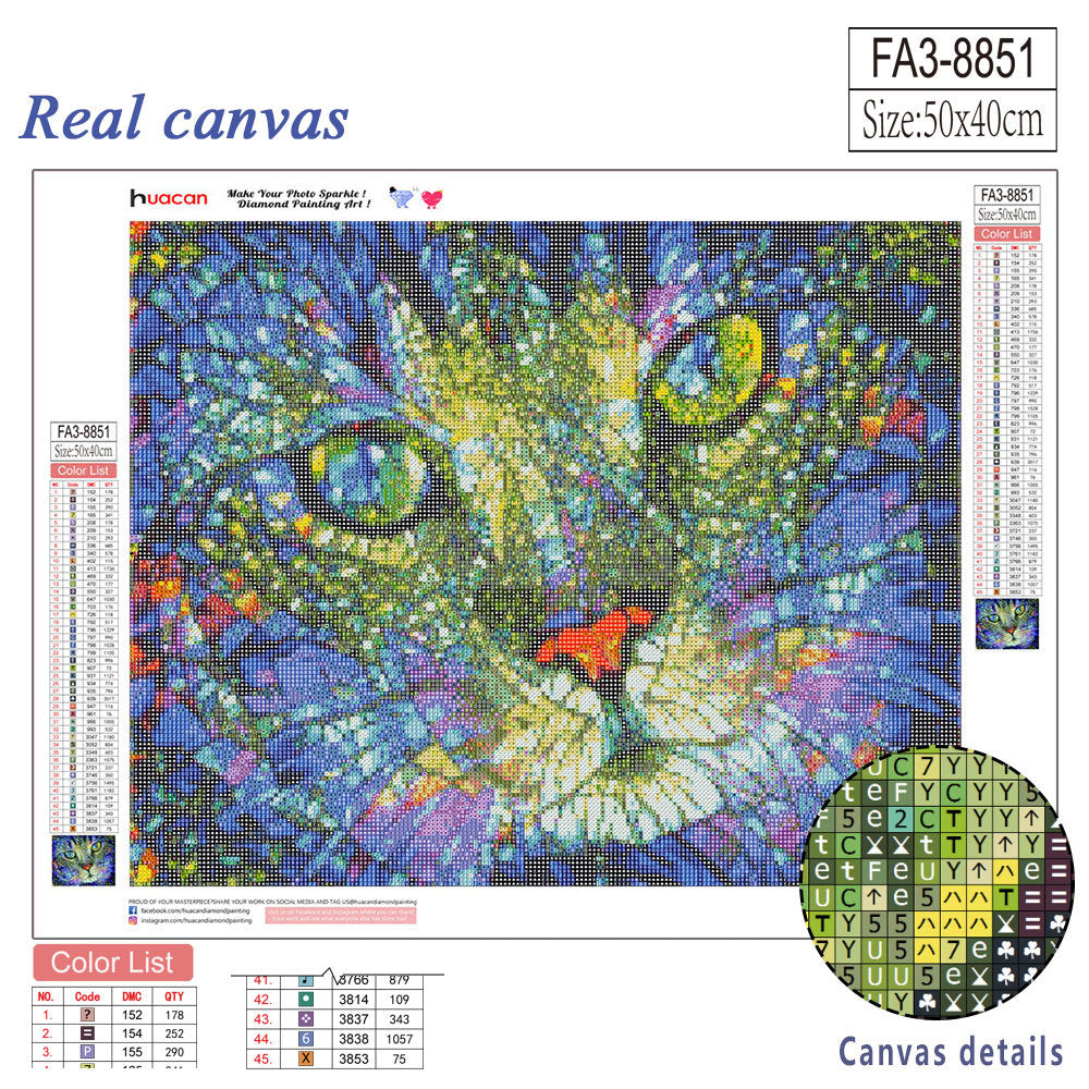 Diamond Painting Full Cat Kit Animal Home Decoration