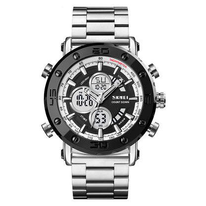 Men's Fashion Multifunctional Sports Steel Band Electronic Watch