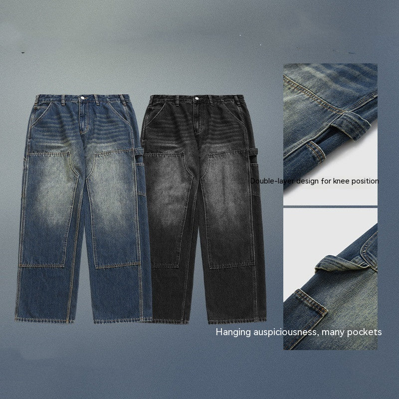 Men's Fashion Retro Straight Loose Jeans