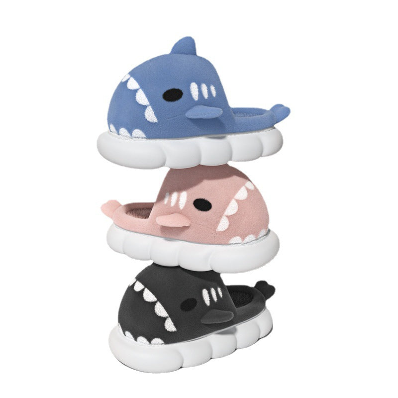 Shark Slippers Warm Winter House Shoes 