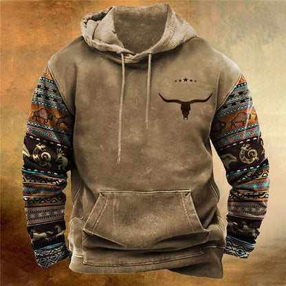 Men's Pullover Hoodie Bohemian Style