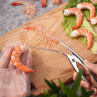 Shrimp Peeler Kitchen Appliances Portable Stainless Steel Shrimp Deveiner Lobster Practical Kitchen Supplies Fishing Knife Tools 