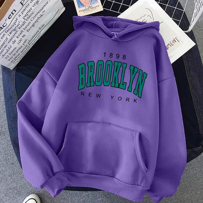 1898 Brooklyn New York Printed Women Hoodie