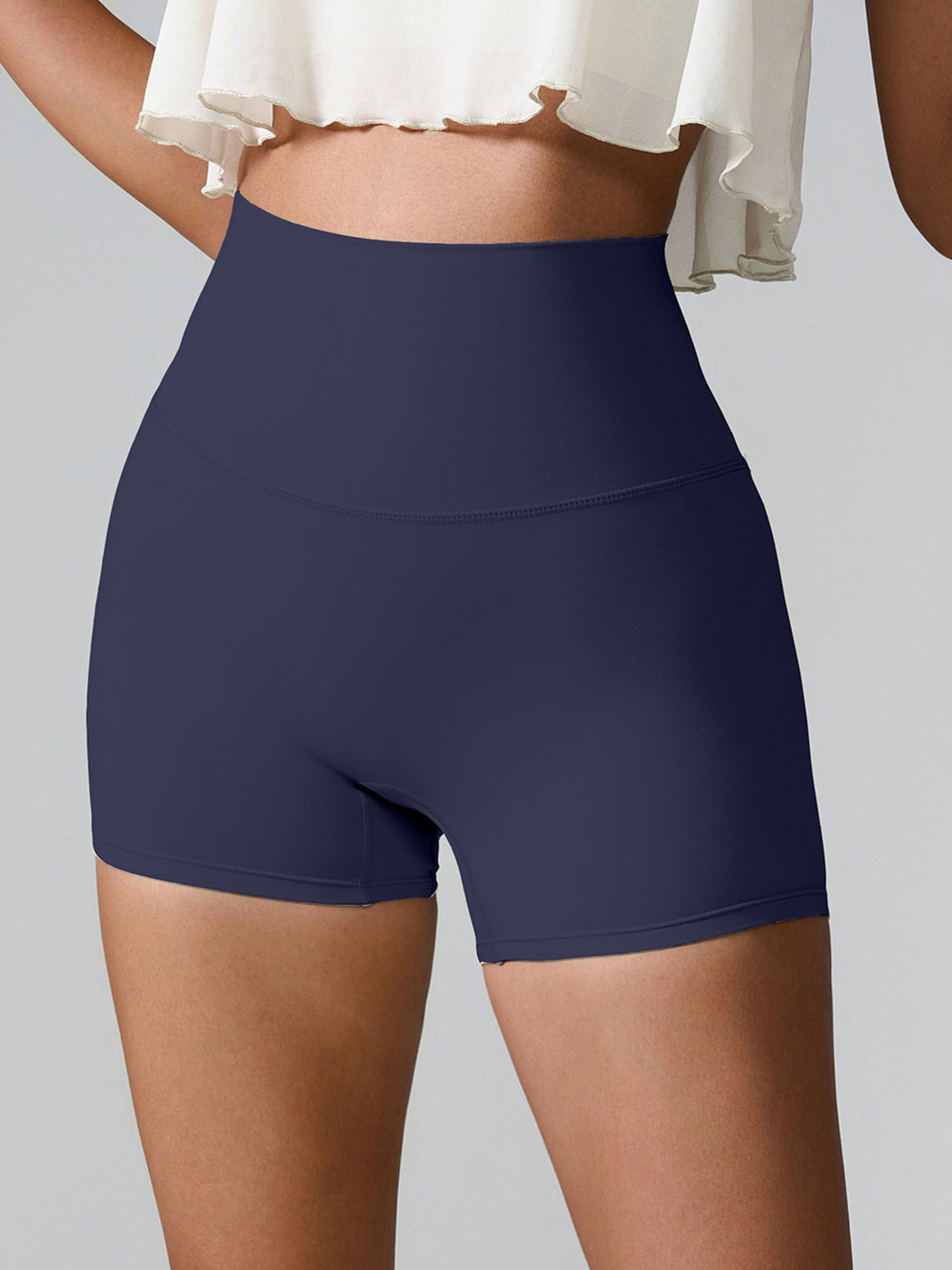 High Waist Active Shorts - Babbazon New Products