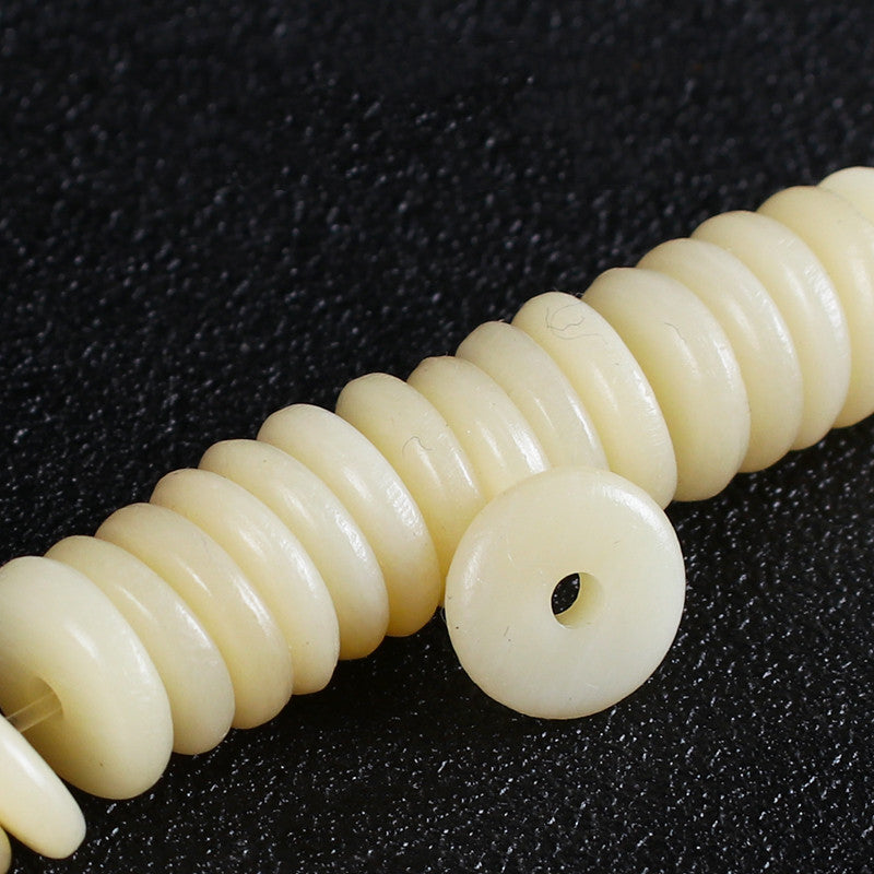 Natural Camel Bone Spacer Cushion Manju Buddha Bead Strings