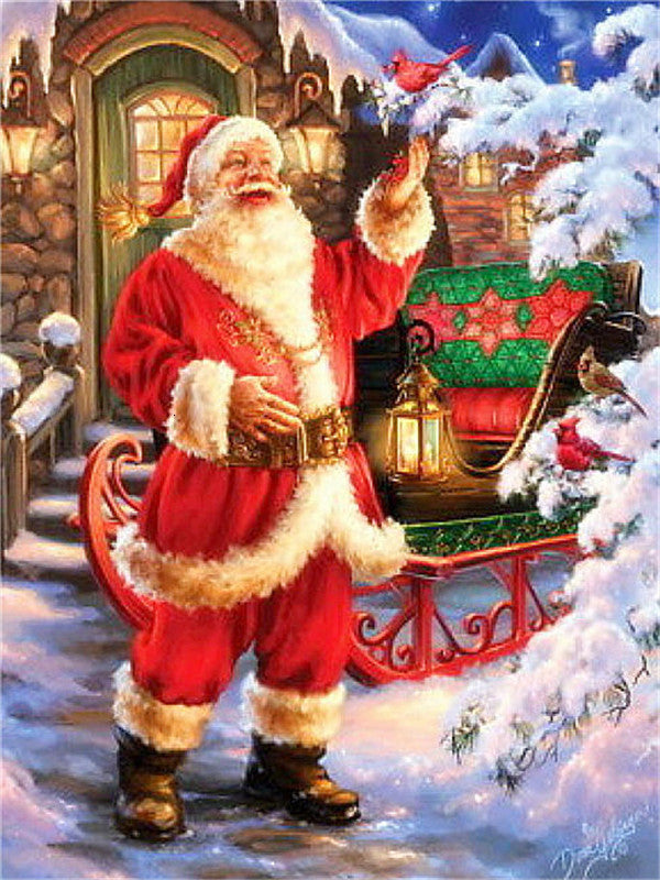 Santa Full Square Embroidery Promotion Diamond Art Winter Cross Stitch Rhinestone Home Decoration