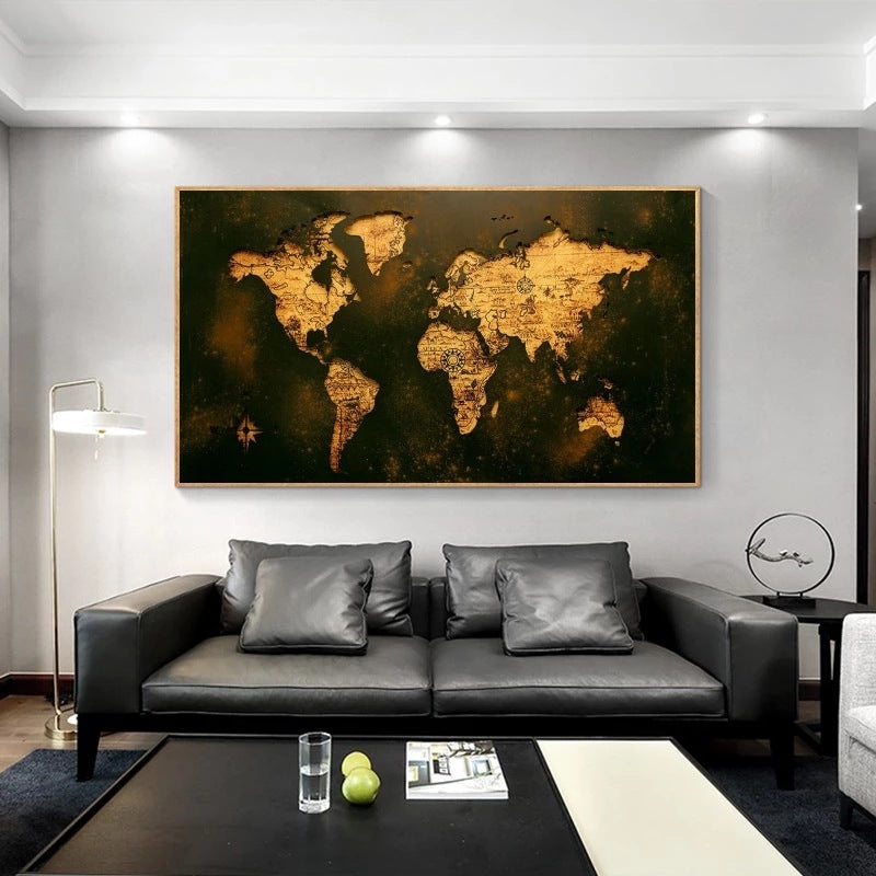 World Image Decorative Paintings Export High-definition Printing Canvas Paintings Decorative Paintings Murals Hanging Paintings Painting Cores