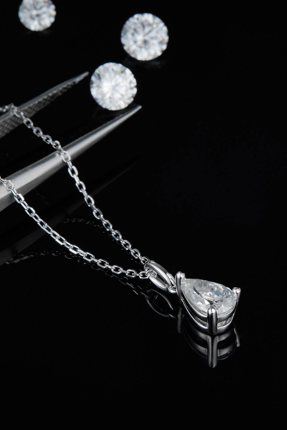 1 Carat Moissanite 925 Sterling Silver Necklace 