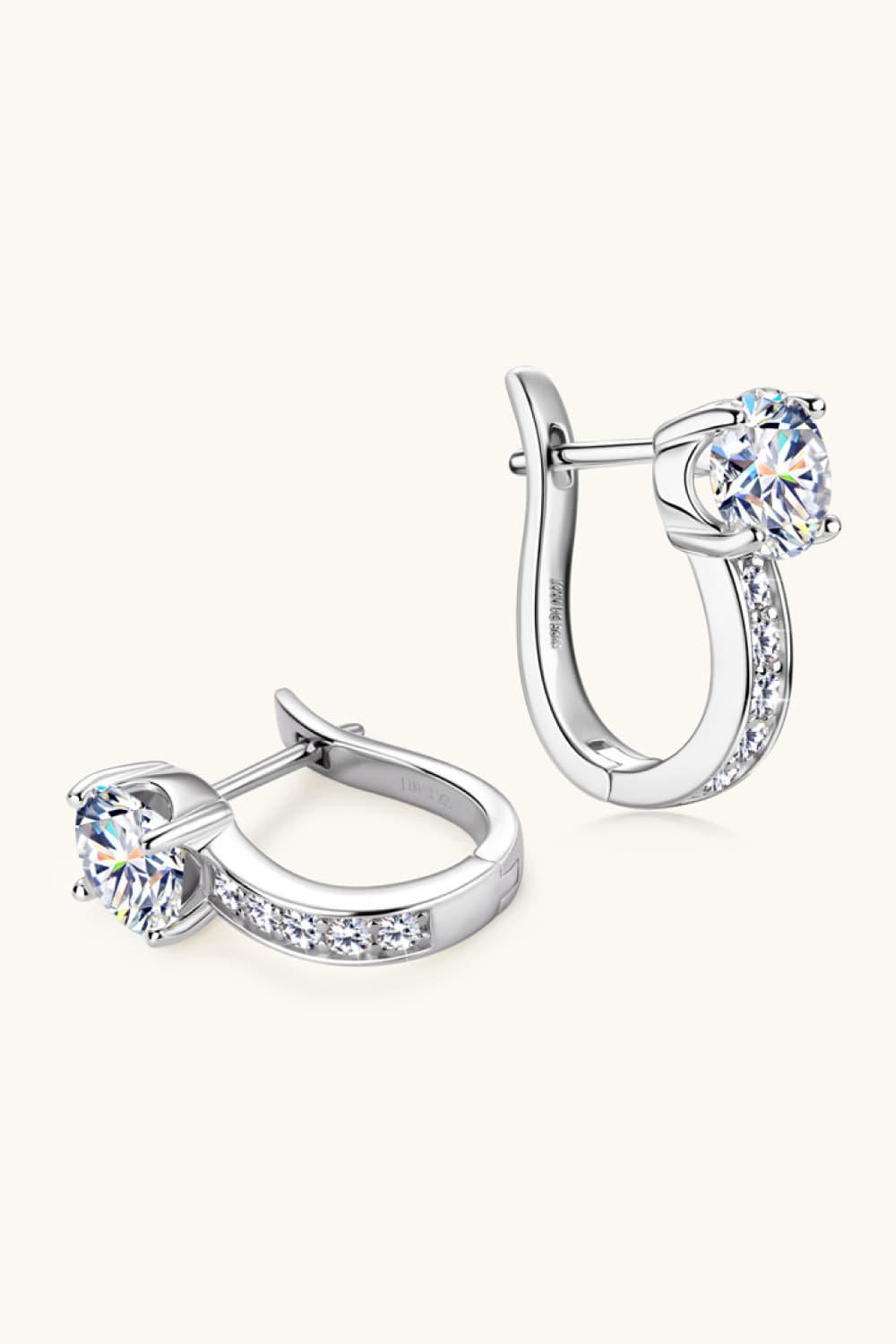 2 Carat Moissanite 925 Sterling Silver Earrings 