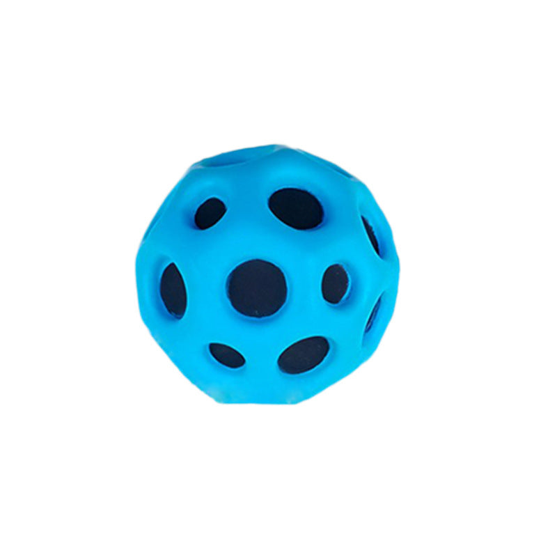 Moon Shape Porous Bouncy Ball - Soft and Anti-fall toy Babbazon Blue  -BABBAZON