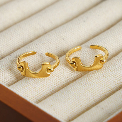 18K Gold-Plated Irregular Open Ring 