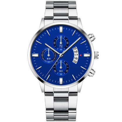 Men's Fashion Simple Calendar Steel Band Large Dial Watch