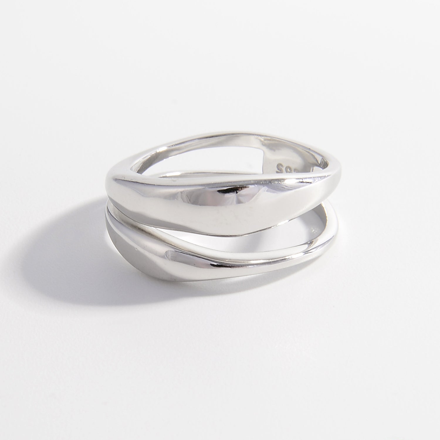 925 Sterling Silver Double-Layered Ring 