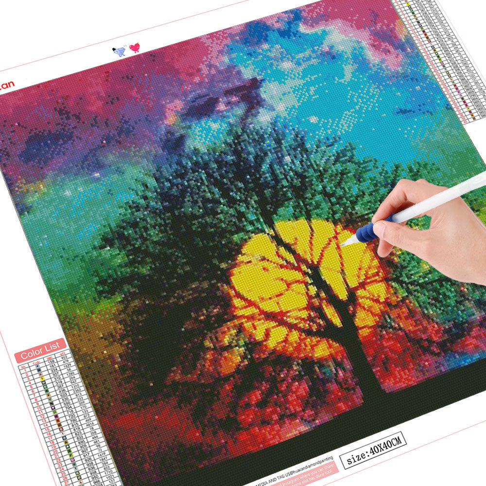 Moon Tree Mosaic 5D Diamond Painting Square Or Round