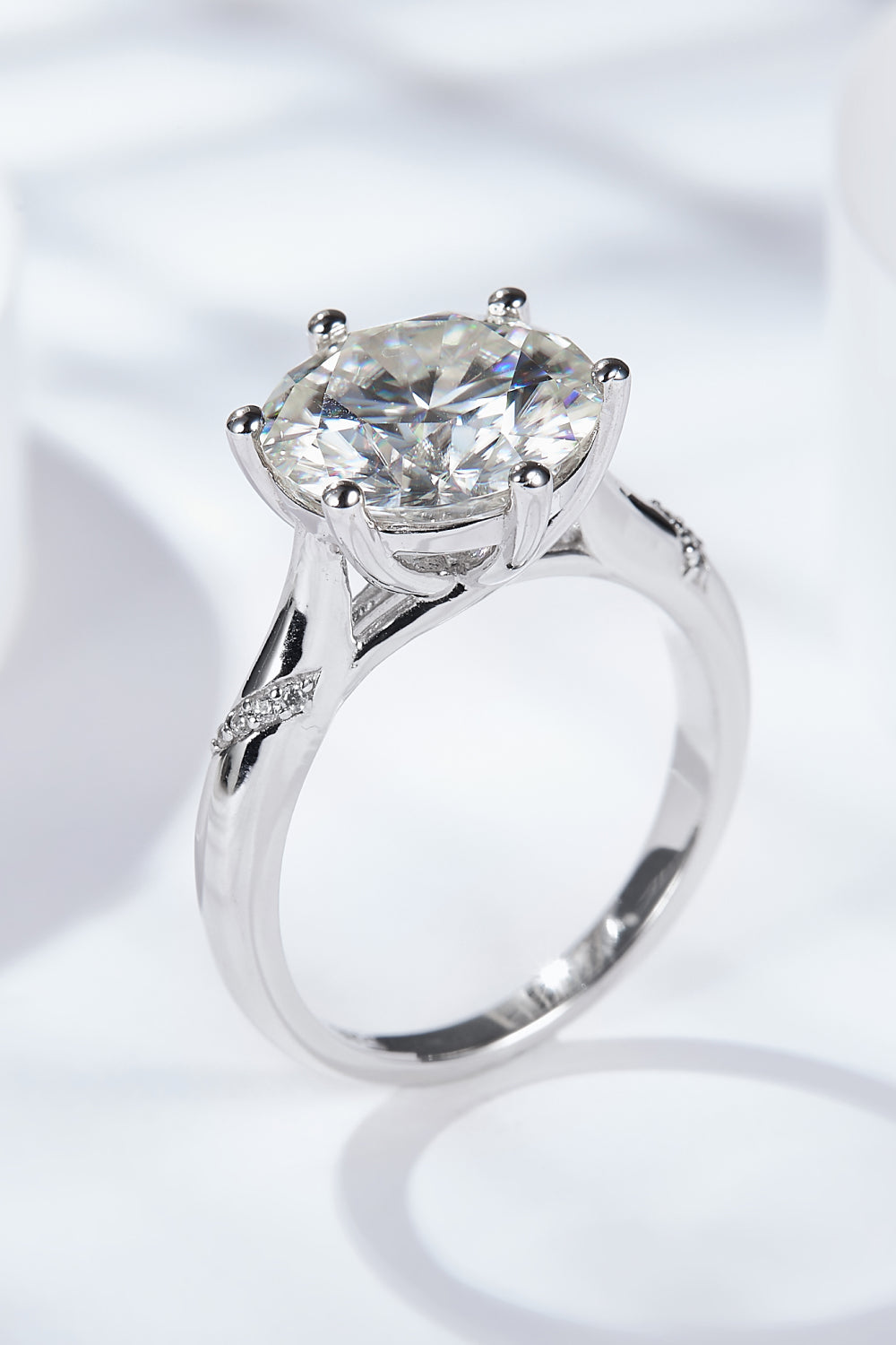 5 Carat  Moissanite Solitaire Ring 