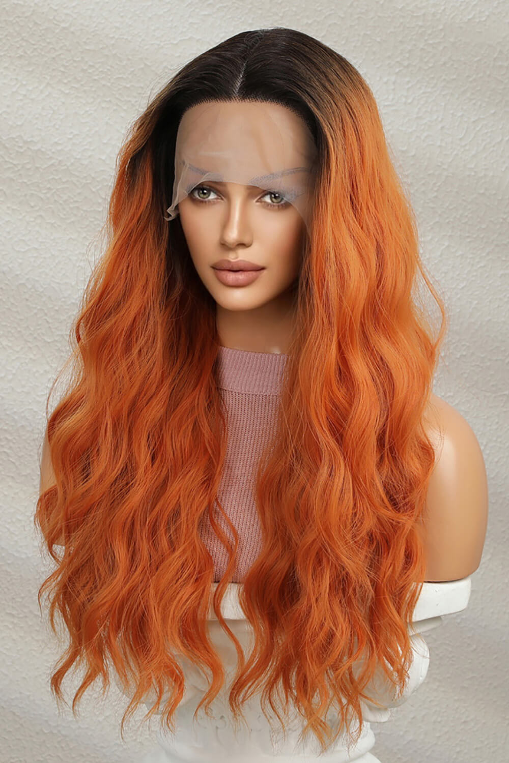 13*2" Lace Front Wigs Synthetic Long Wave 24" 150% Density 