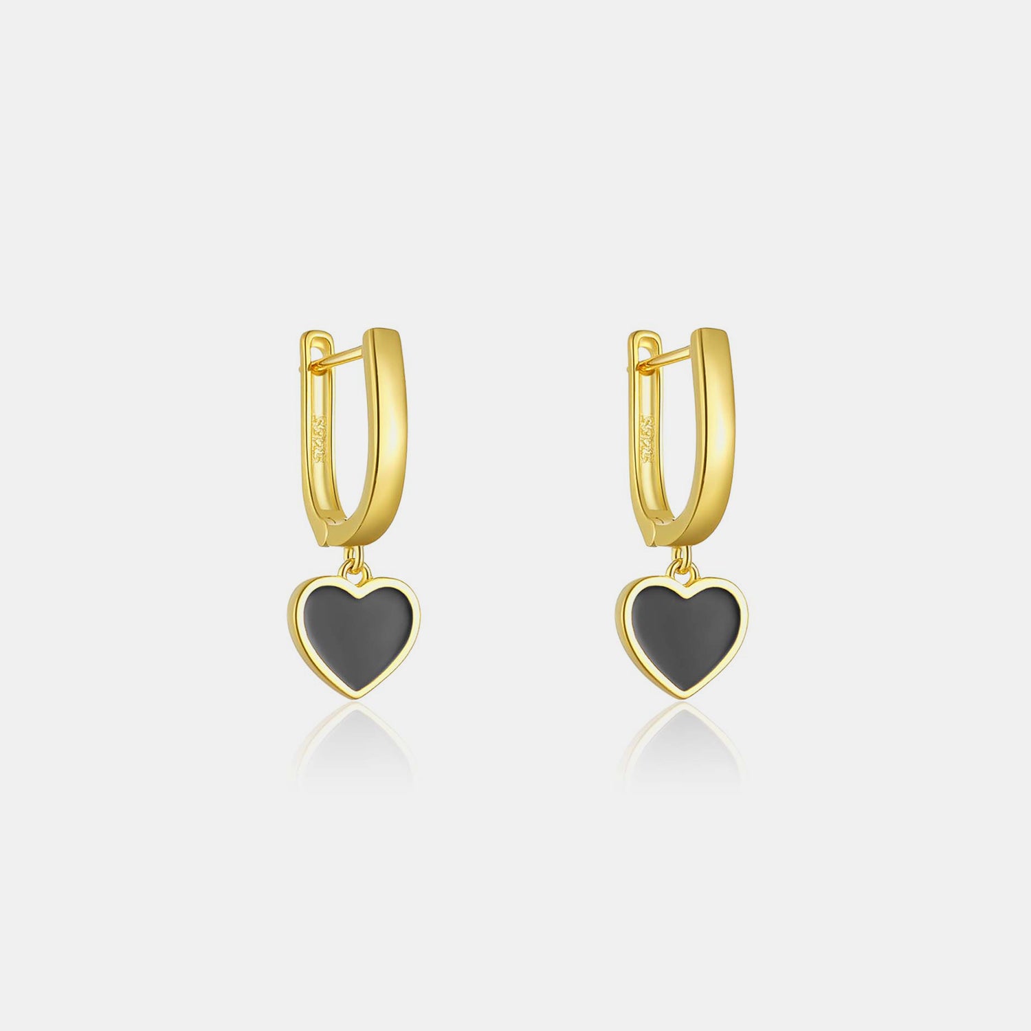 925 sterling silver Heart Drop Earrings 