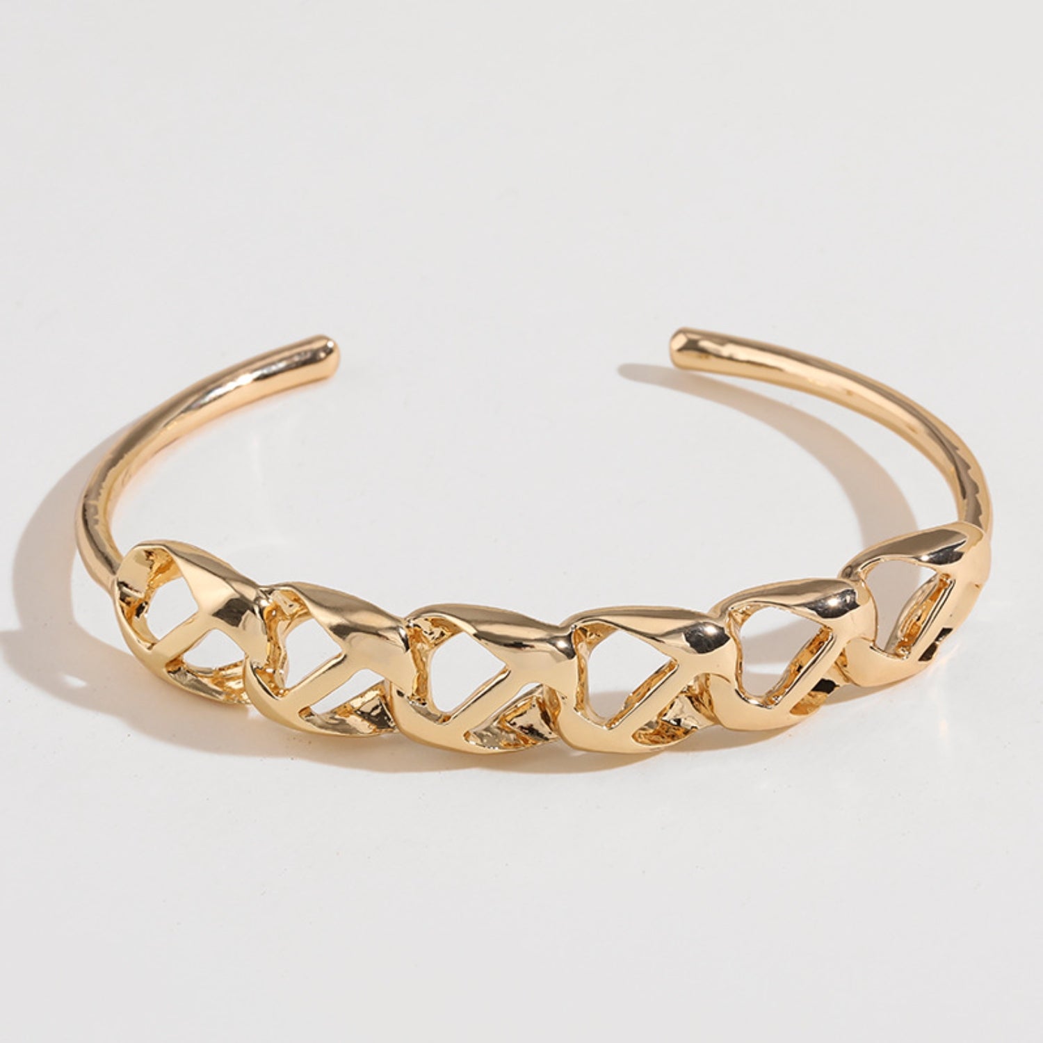 Gold-Plated Alloy Cuff Bracelet 