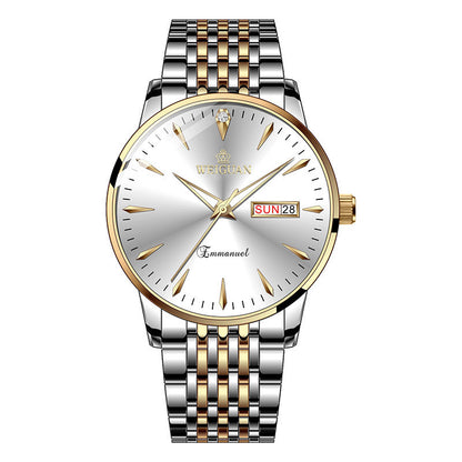 Full-automatic Fashion Men's Double Calendar Luminous Waterproof Watch