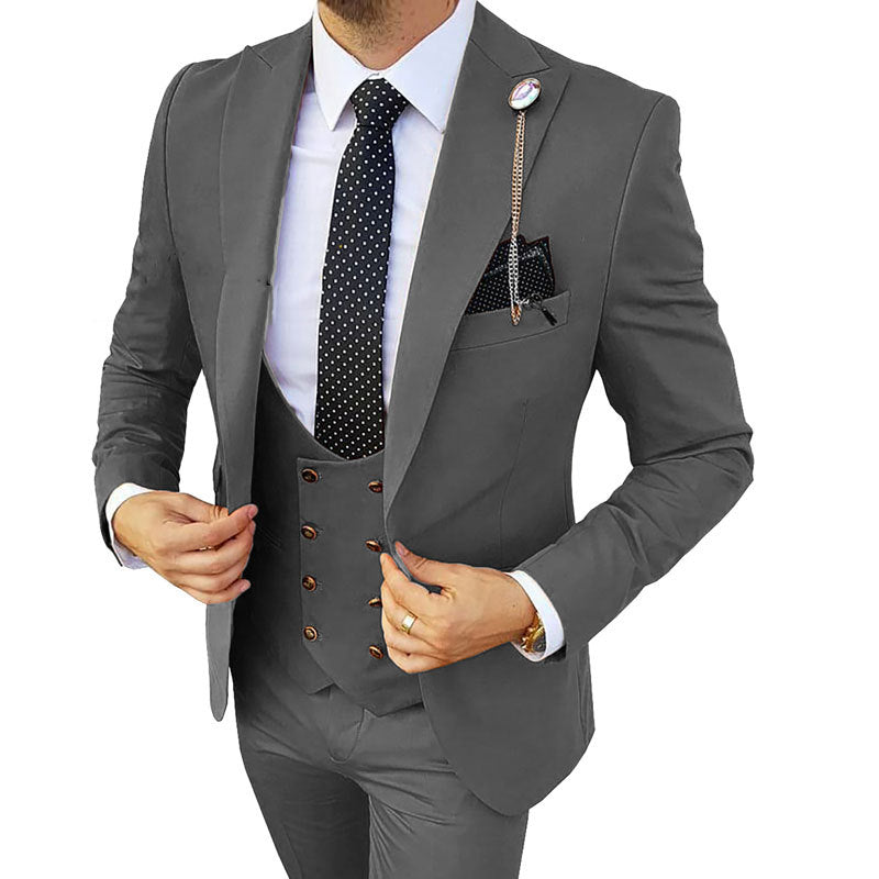 Fashion Men's Three Piece Suit Appear Thin 