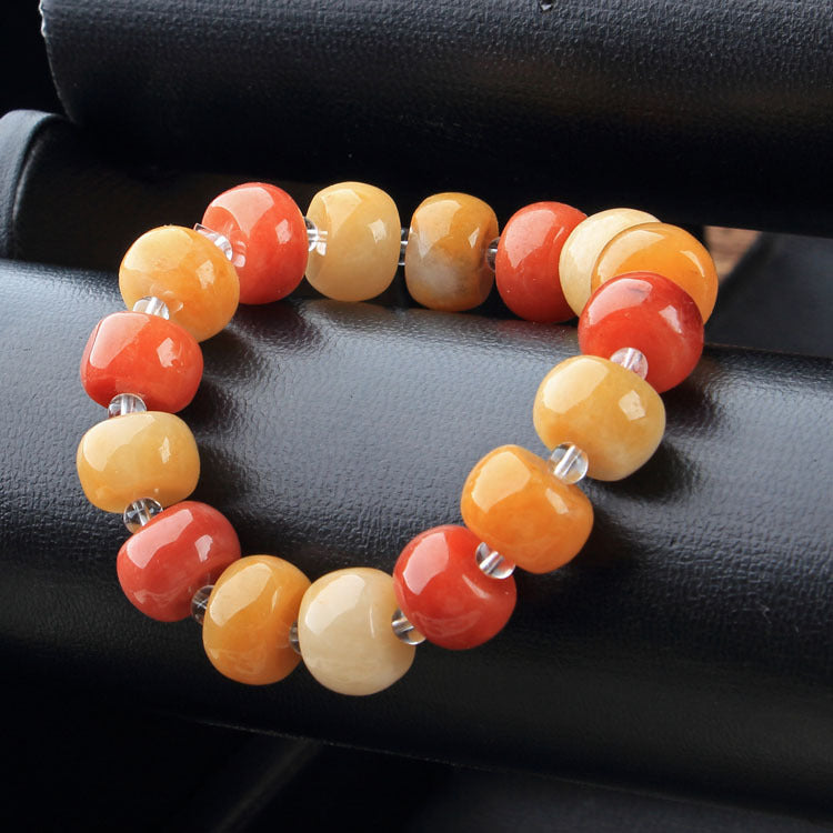 Women's Fashion According To Gold Jade Buddha Beads Bracelet