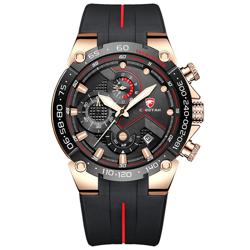 Men's Sports Watch Multifunction Dial Luminous Hands