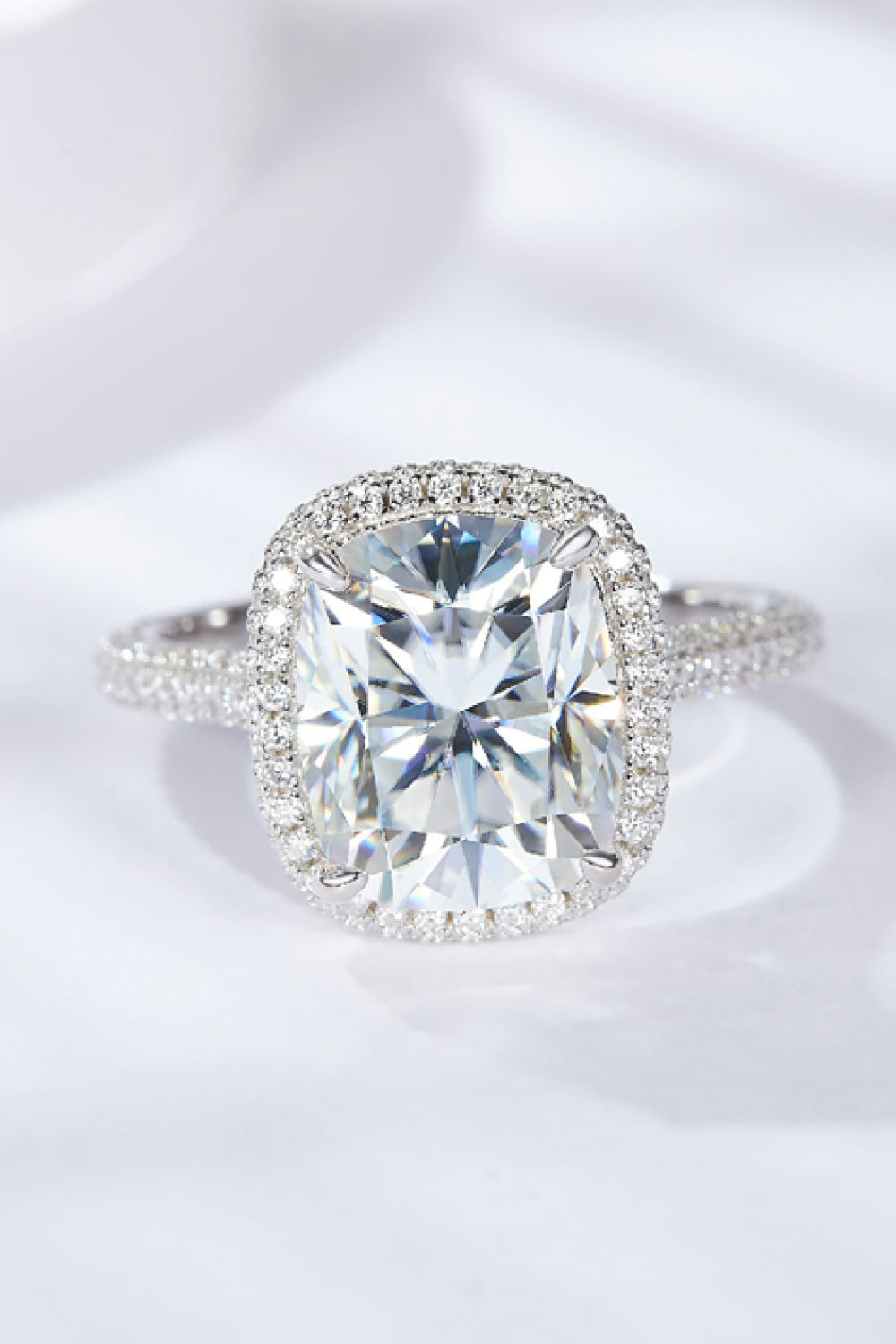 Adored 6 Carat Moissanite Halo Ring 