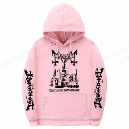 Men's Solid Color Printed Fashion Hoodie