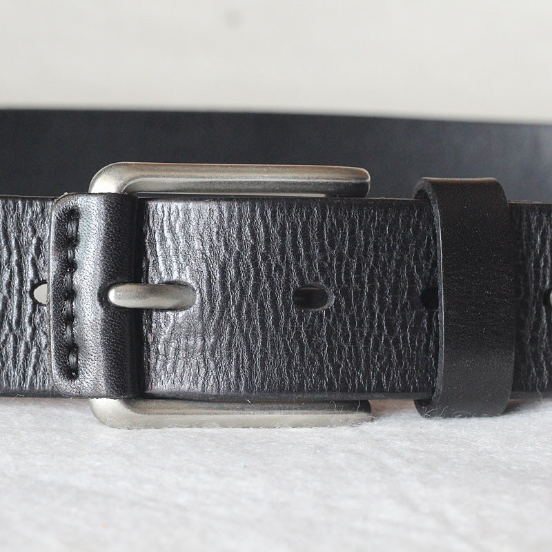 First Layer Cowhide Handmade Belt Men's Pin Buckle Belt 