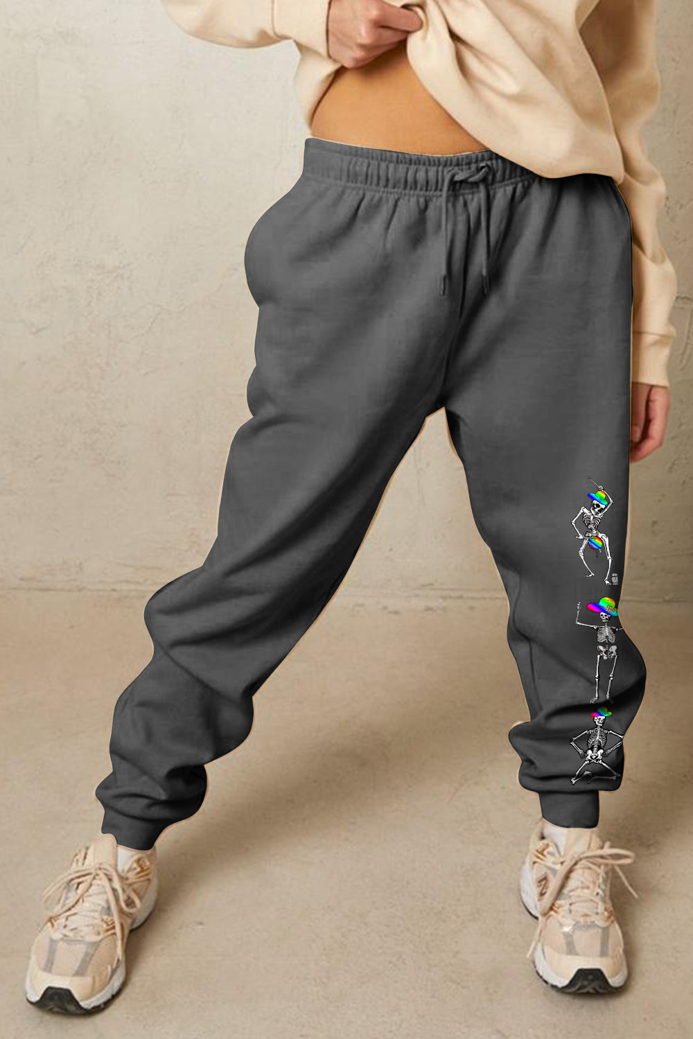 Simply Love Full Size SKELETON Graphic Sweatpants 