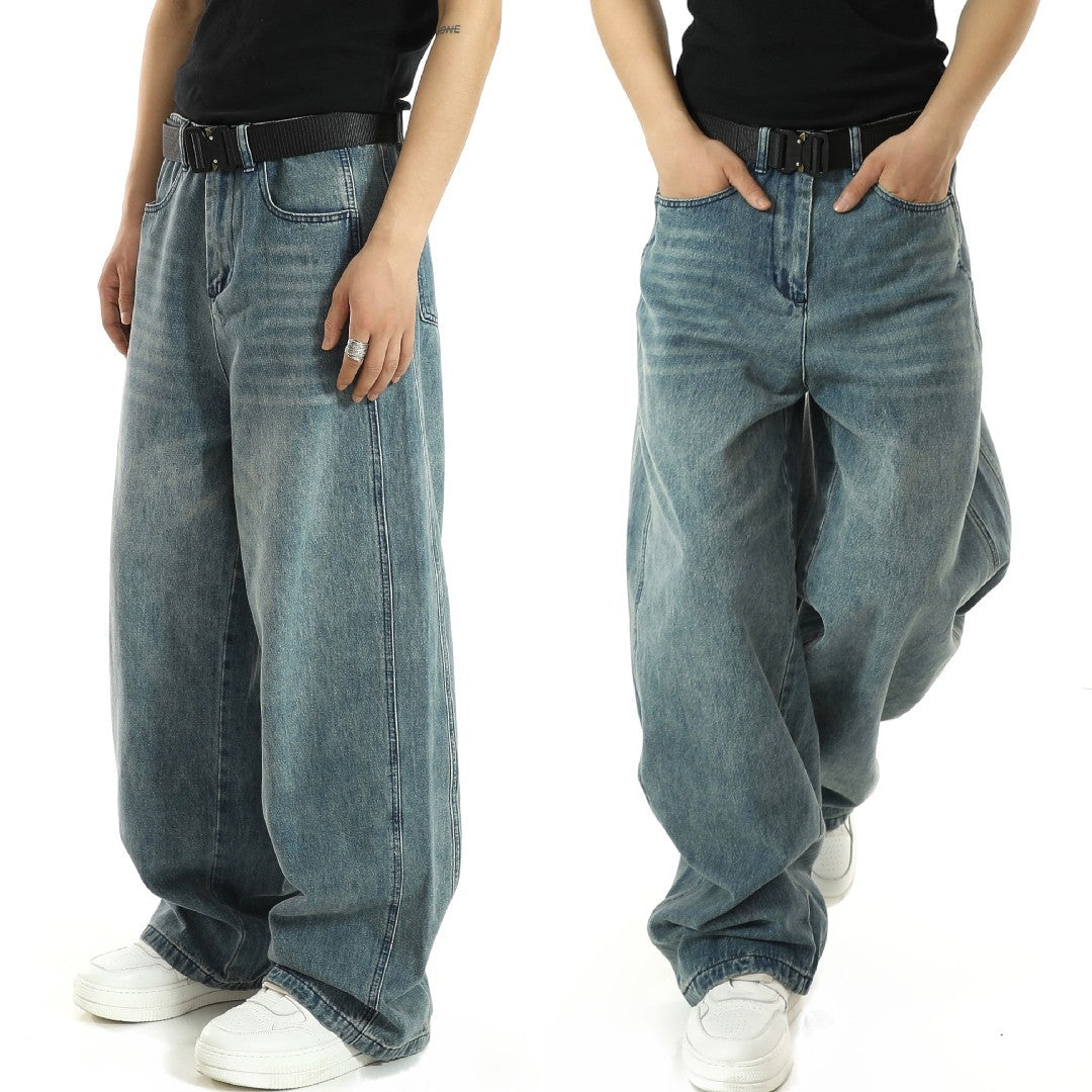 Retro Versatile Wide Leg Jeans Men's New Loose