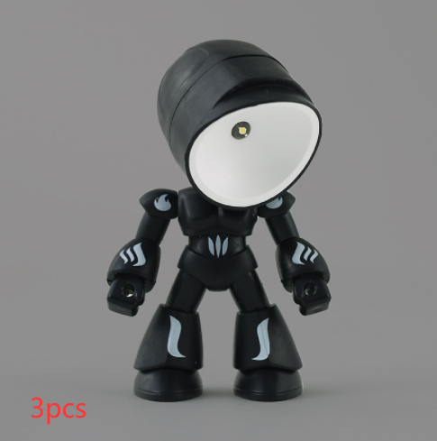 Cute LED Hero Table Lamp Mini Portable Cool Mecha Cute Robot Night Light Bedroom Home Decoration Kids Boys Gifts