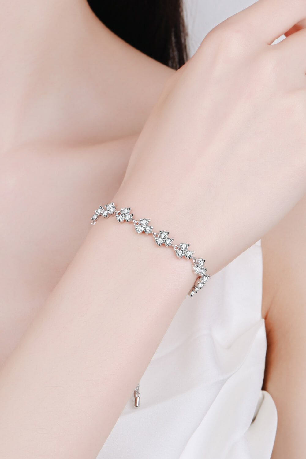 Adjustable Moissanite Bracelet 