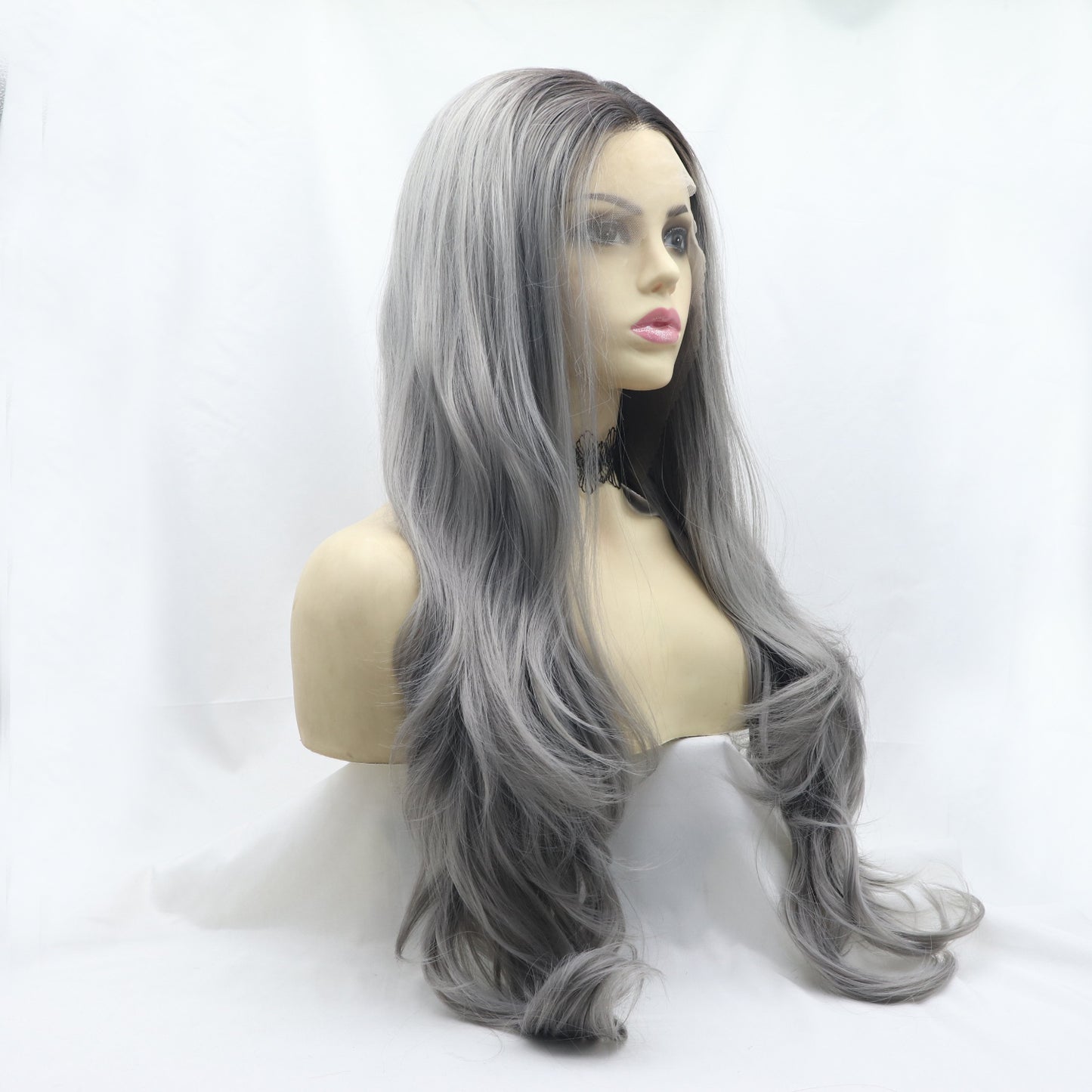 13*3" Lace Front Wigs Synthetic Long Wavy 24" 130% Density 