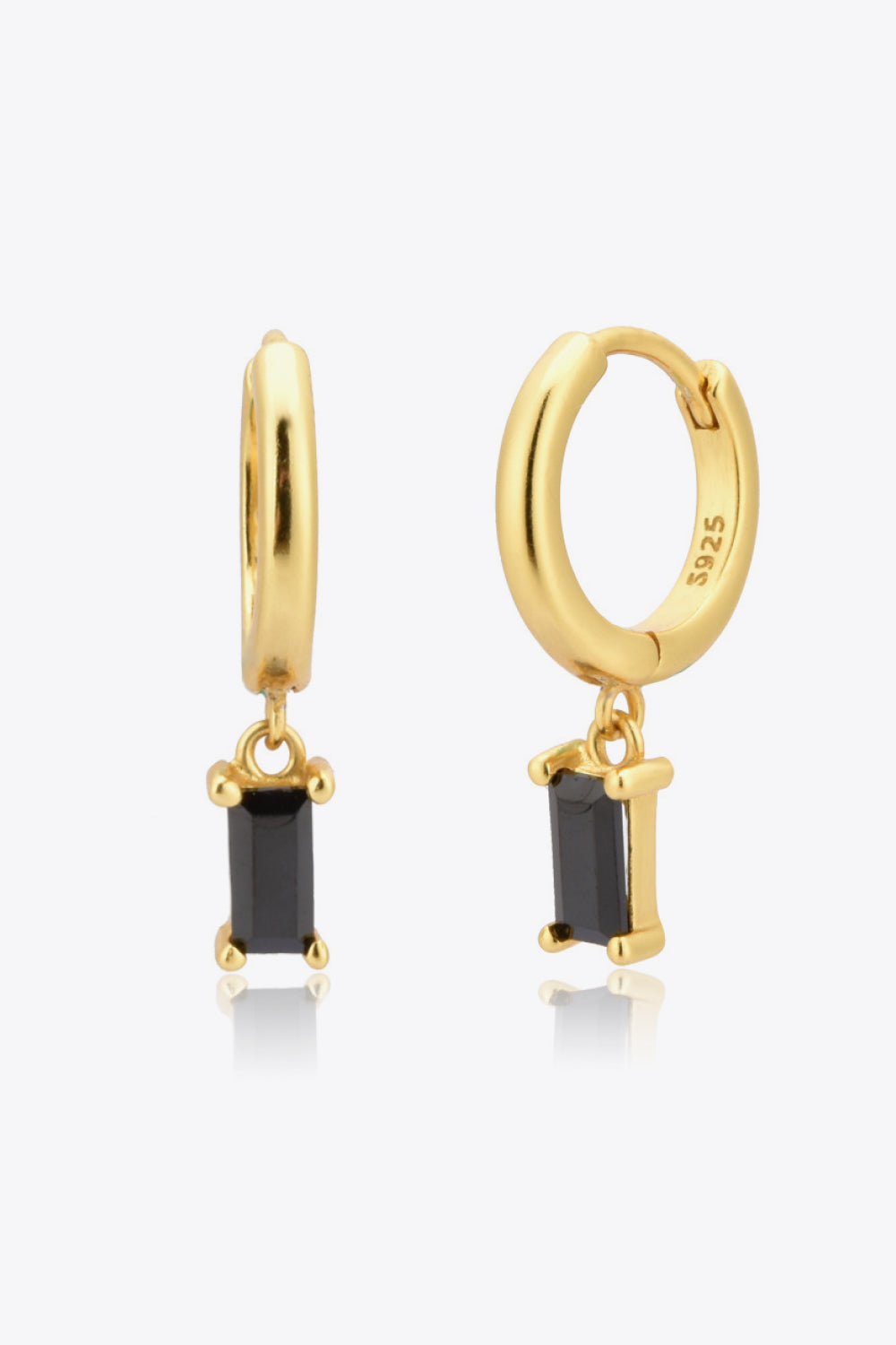 Zircon Huggie Drop Earrings 