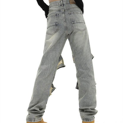 Workwear Pocket Straight Denim Trousers