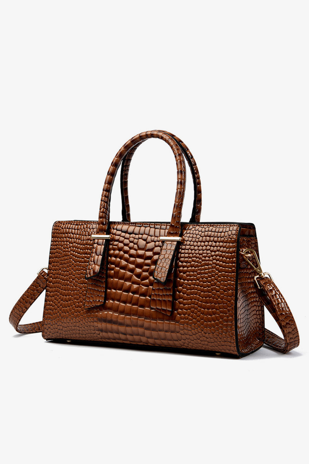 Textured PU Leather Handbag 