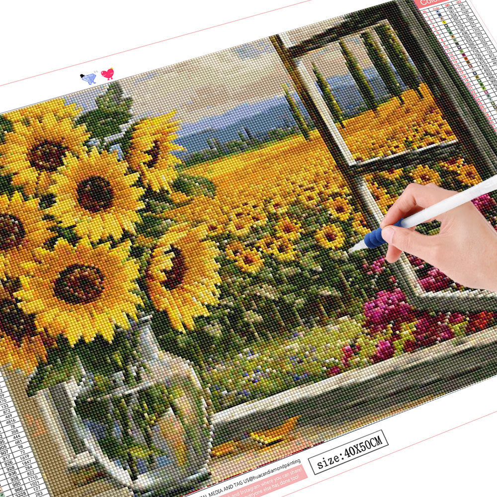 Home Flower Diamond Painting Cross Stitch