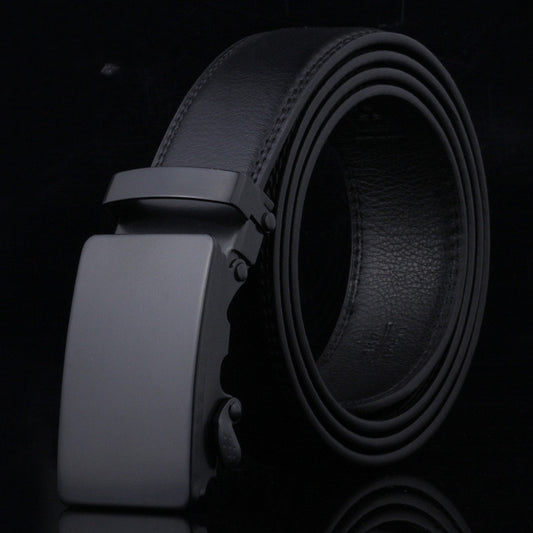 Black Sliding Buckle Men's Belt 